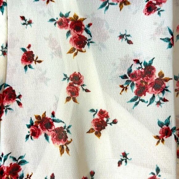 Torrid semi-sheer floral print dress w separate slip smocking detail 0 ( L) - Picture 12 of 16